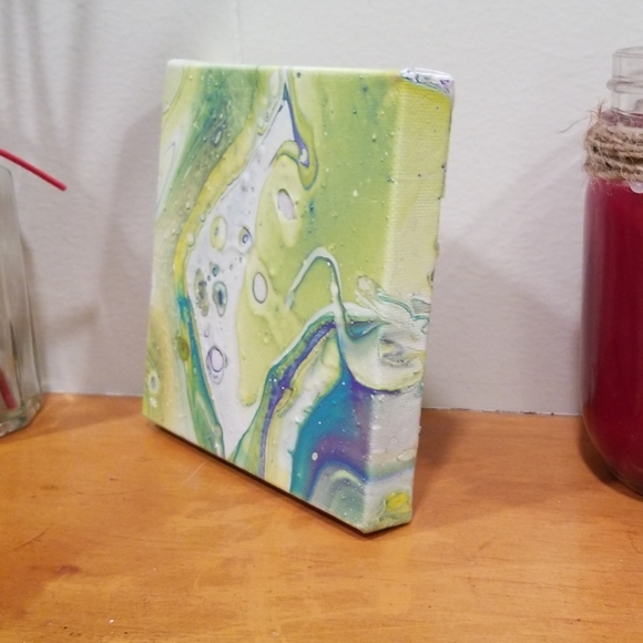 5"x5" Handmade Paint Pour - Picture 3 of 5